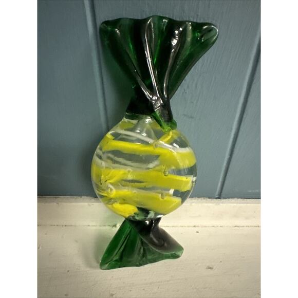 Vintage Murano Style Hand Blown Glass Candy Paperweight 6.75” Large - Picture 4 of 6